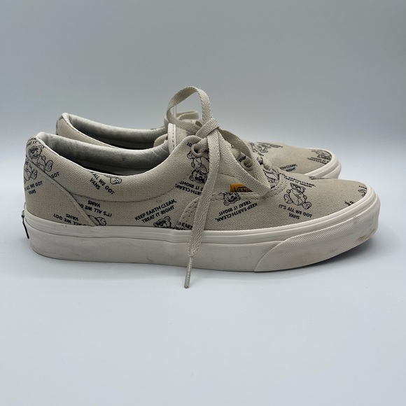 Vans Era Men's Casual Skate Shoes Size M/8.5 - W/10 White Canvas Terra - Picture 1 of 9